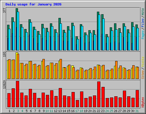Daily usage for January 2026