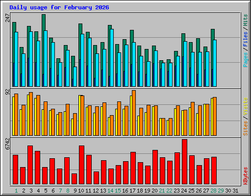 Daily usage for February 2026